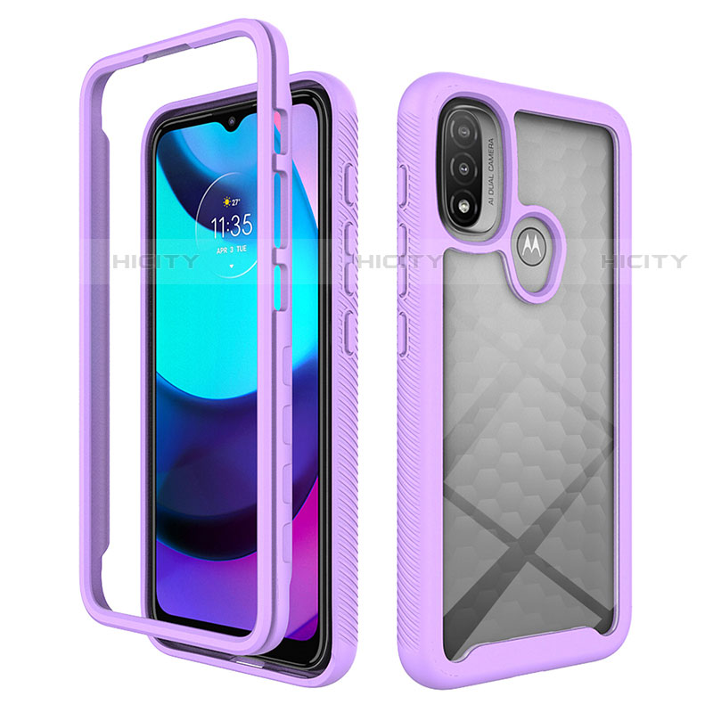 Carcasa Bumper Funda Silicona Transparente 360 Grados para Motorola Moto E30