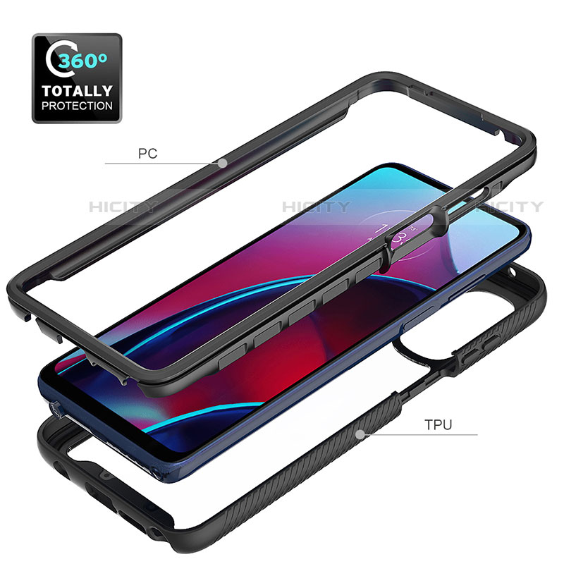 Carcasa Bumper Funda Silicona Transparente 360 Grados para Motorola Moto G Stylus (2022) 5G