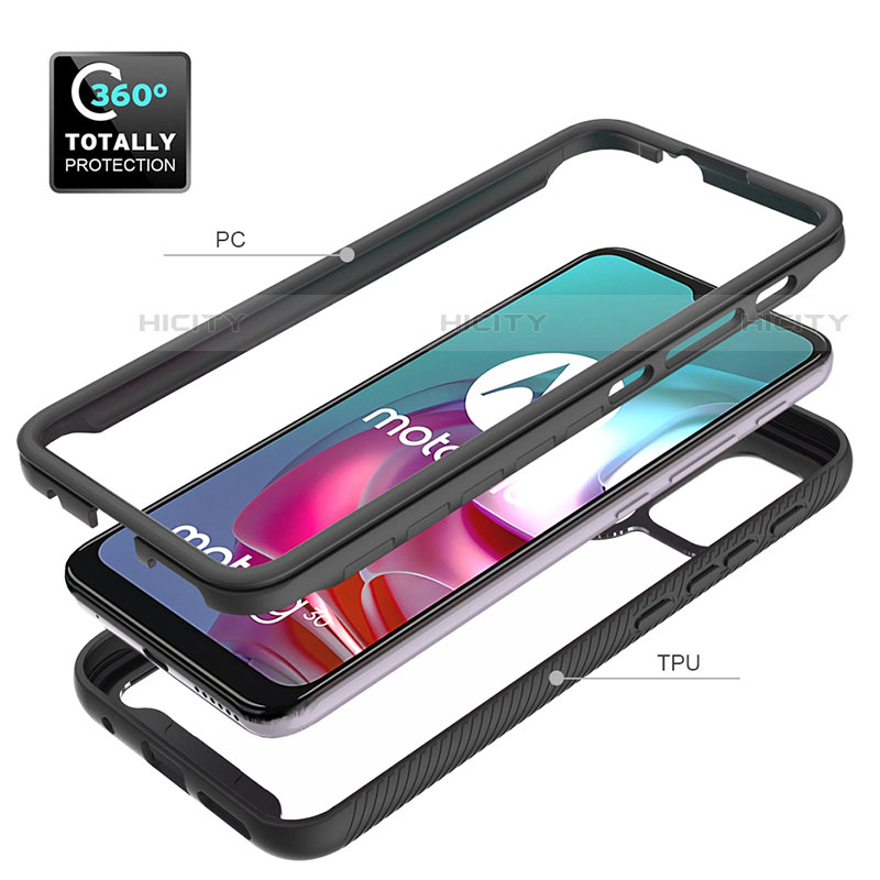 Carcasa Bumper Funda Silicona Transparente 360 Grados para Motorola Moto G10 Power