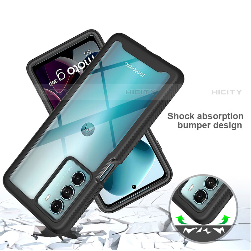 Carcasa Bumper Funda Silicona Transparente 360 Grados para Motorola Moto G200 5G