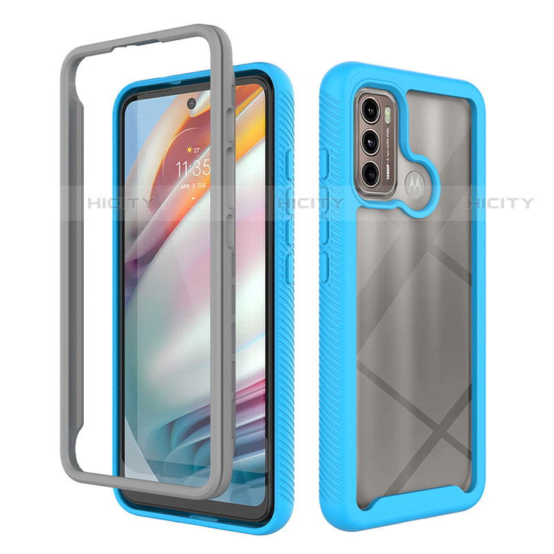 Carcasa Bumper Funda Silicona Transparente 360 Grados para Motorola Moto G40 Fusion