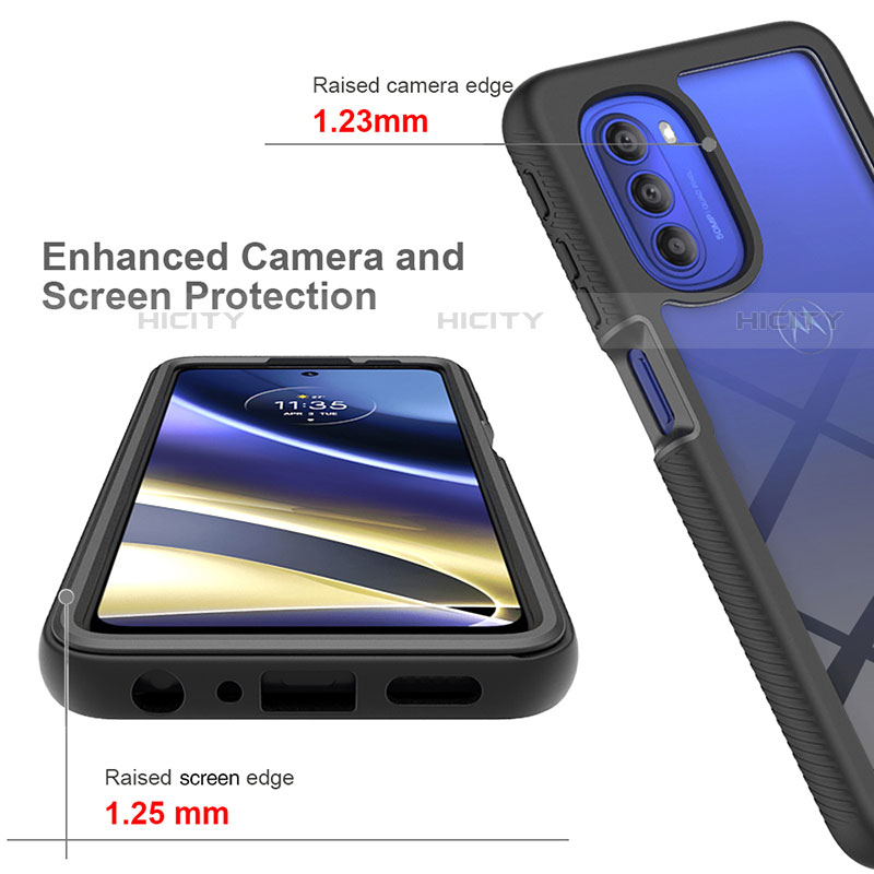 Carcasa Bumper Funda Silicona Transparente 360 Grados para Motorola Moto G51 5G