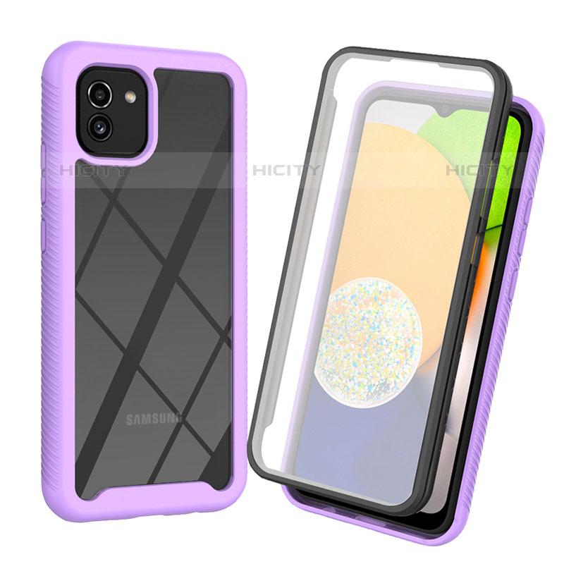 Carcasa Bumper Funda Silicona Transparente 360 Grados para Samsung Galaxy A03