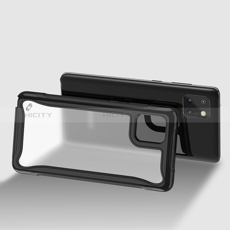 Carcasa Bumper Funda Silicona Transparente 360 Grados para Samsung Galaxy A81 Negro