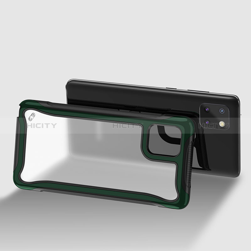 Carcasa Bumper Funda Silicona Transparente 360 Grados para Samsung Galaxy A81 Verde Noche