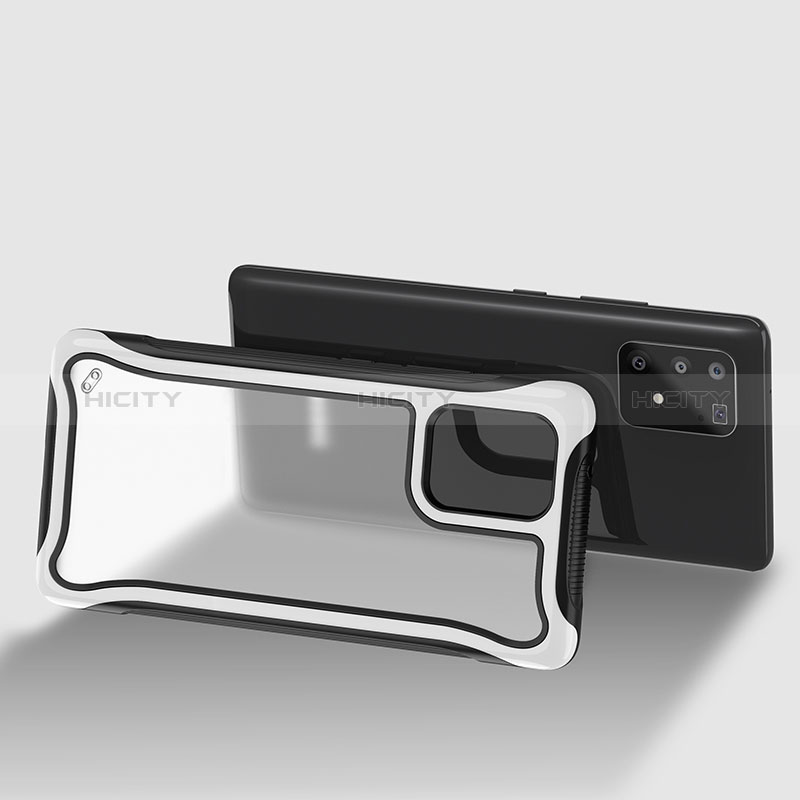 Carcasa Bumper Funda Silicona Transparente 360 Grados para Samsung Galaxy A91 Blanco
