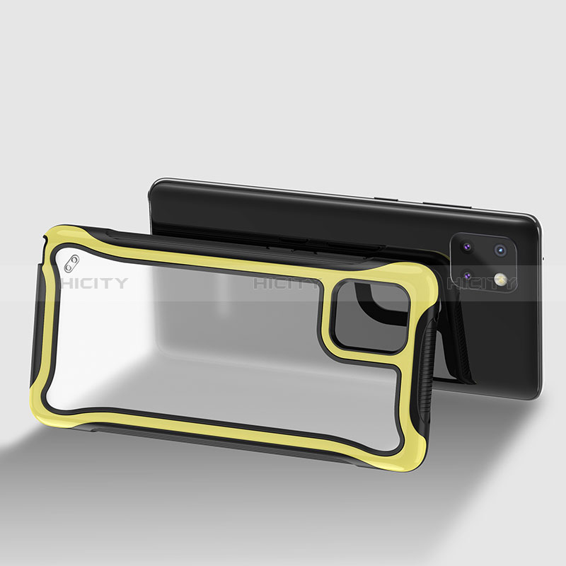 Carcasa Bumper Funda Silicona Transparente 360 Grados para Samsung Galaxy M60s Amarillo