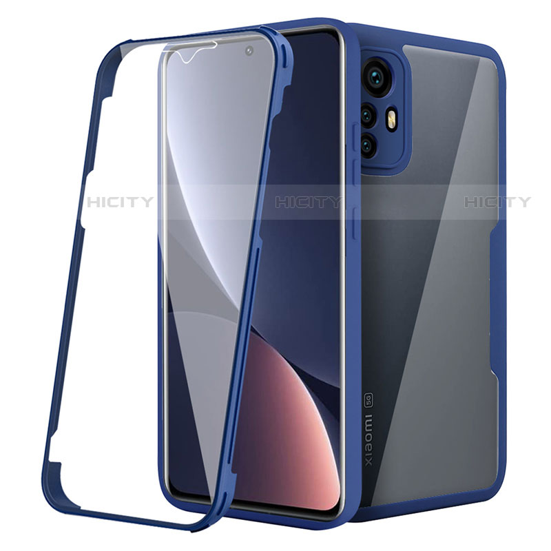 Carcasa Bumper Funda Silicona Transparente 360 Grados para Xiaomi Mi 12S Pro 5G Azul