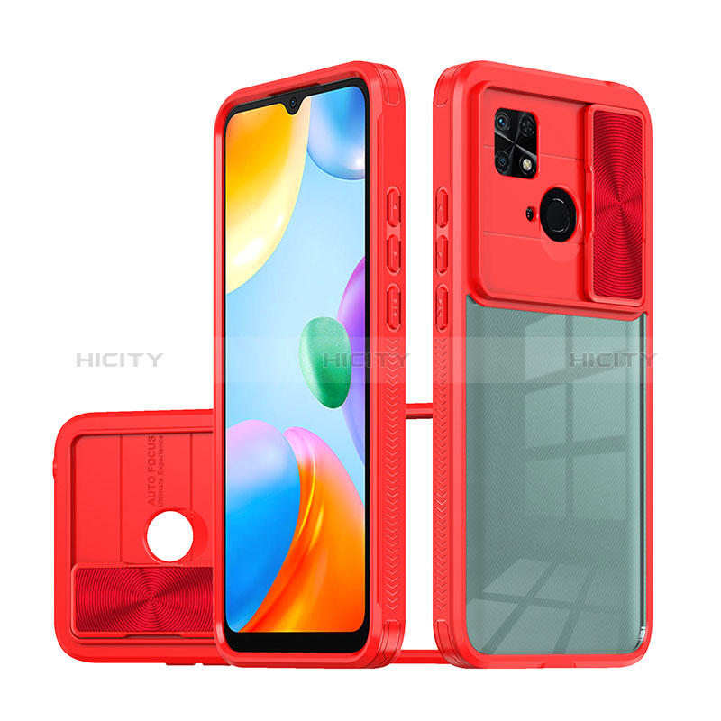 Carcasa Bumper Funda Silicona Transparente 360 Grados QW1 para Xiaomi Redmi 10 Power Rojo