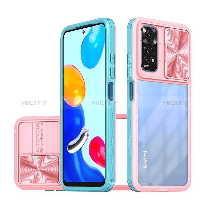 Carcasa Bumper Funda Silicona Transparente 360 Grados QW1 para Xiaomi Redmi Note 11 4G (2022) Azul Cielo