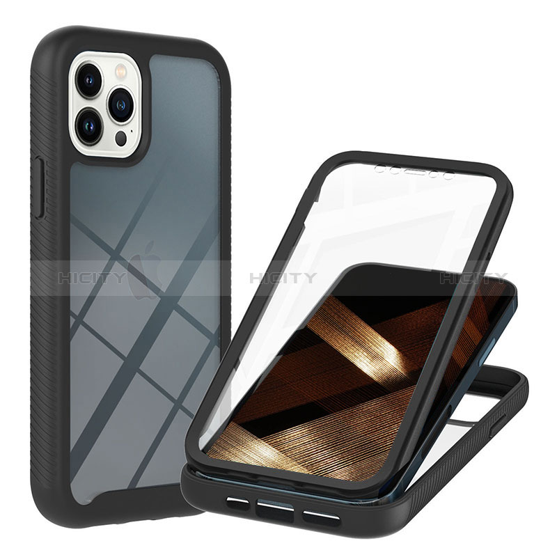 Carcasa Bumper Funda Silicona Transparente 360 Grados YB1 para Apple iPhone 16 Pro Max Negro