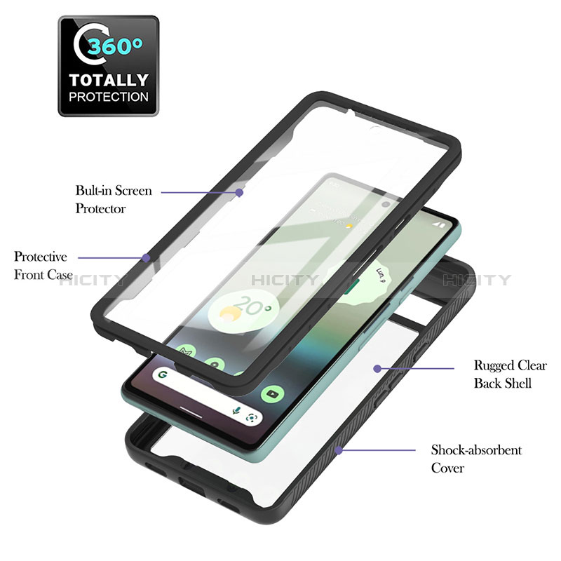 Carcasa Bumper Funda Silicona Transparente 360 Grados YB1 para Google Pixel 7a 5G