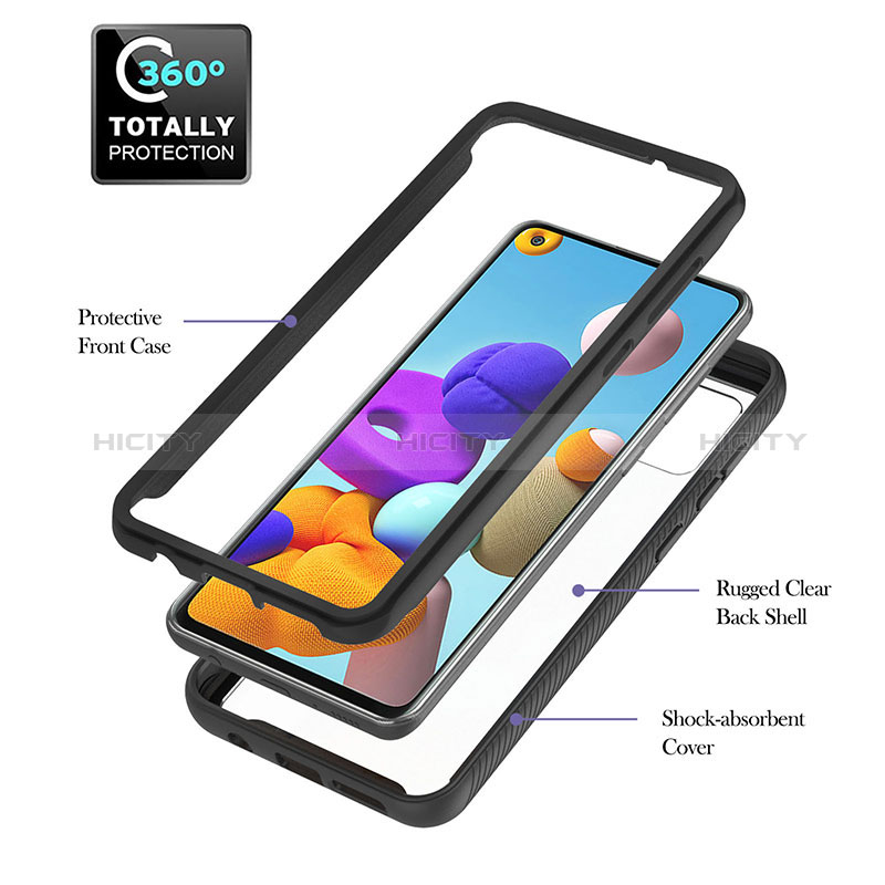 Carcasa Bumper Funda Silicona Transparente 360 Grados YB1 para Samsung Galaxy A21s