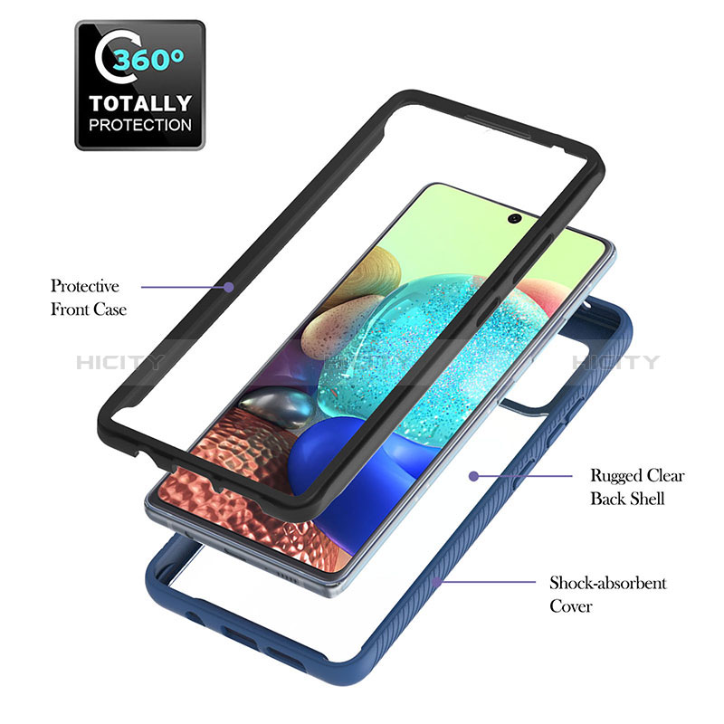 Carcasa Bumper Funda Silicona Transparente 360 Grados YB1 para Samsung Galaxy A71 5G