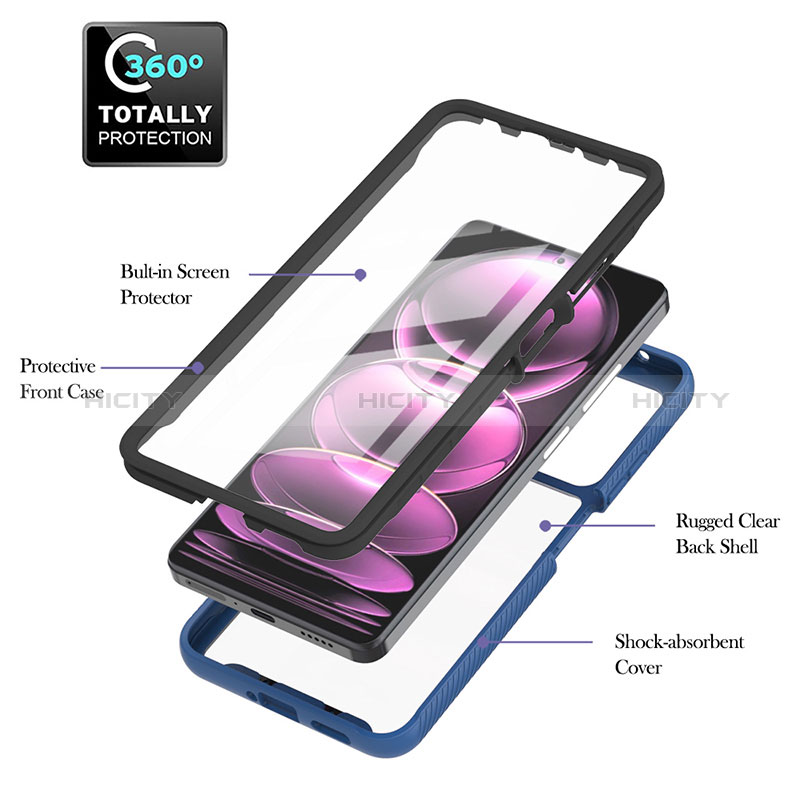 Carcasa Bumper Funda Silicona Transparente 360 Grados YB1 para Xiaomi Redmi Note 12 Pro 5G