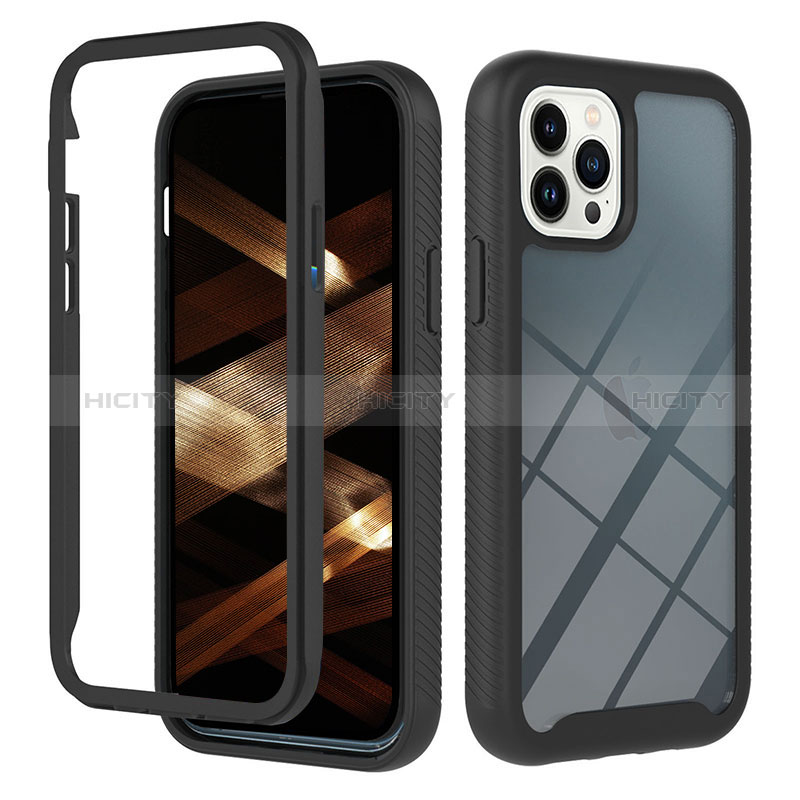 Carcasa Bumper Funda Silicona Transparente 360 Grados YB2 para Apple iPhone 14 Pro Max Negro