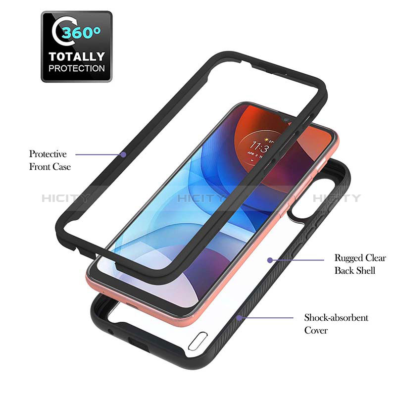 Carcasa Bumper Funda Silicona Transparente 360 Grados YB2 para Motorola Moto E7 Power