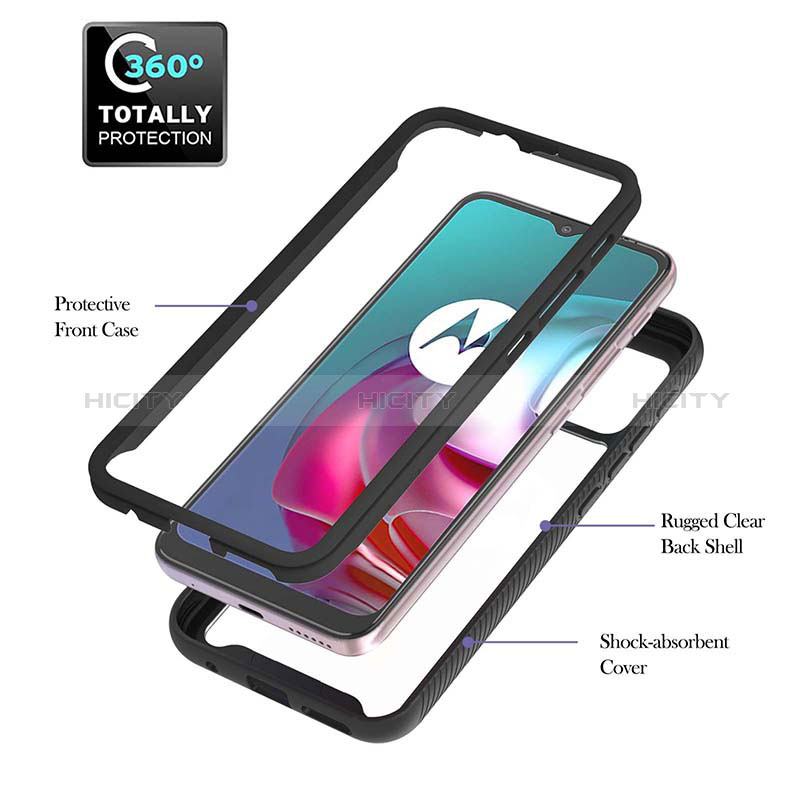 Carcasa Bumper Funda Silicona Transparente 360 Grados YB2 para Motorola Moto G10