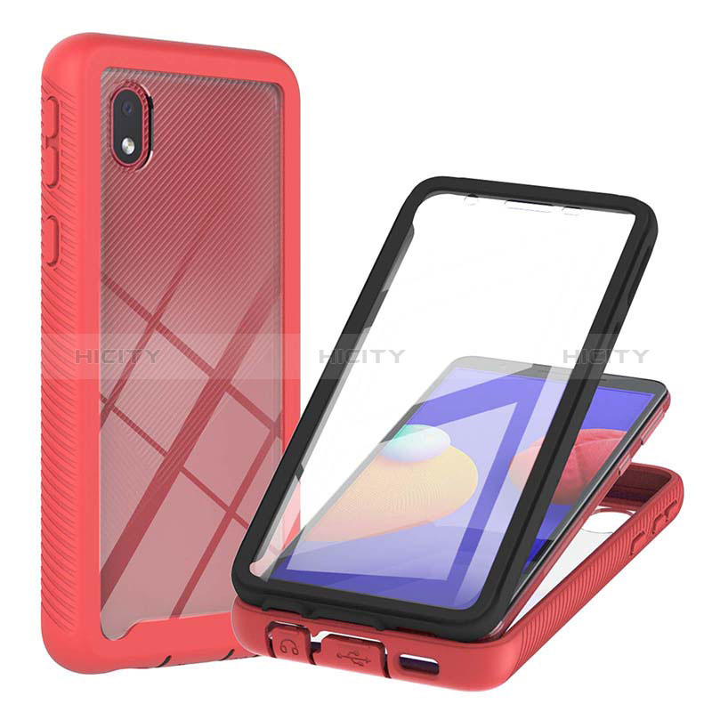 Carcasa Bumper Funda Silicona Transparente 360 Grados YB2 para Samsung Galaxy A01 Core