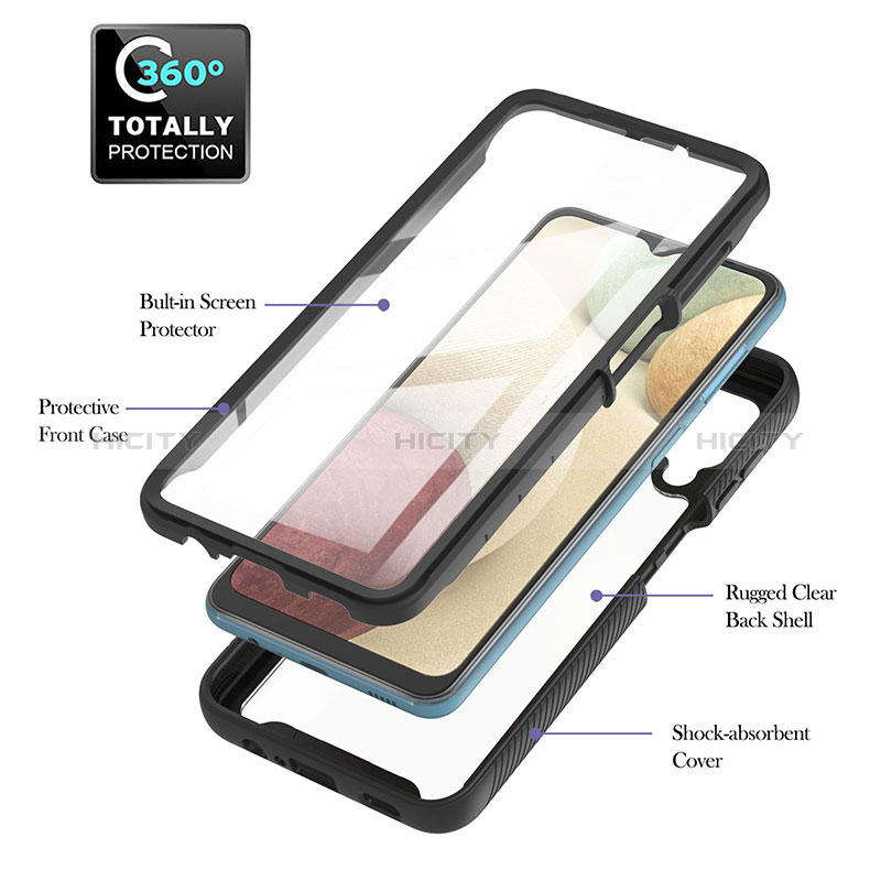 Carcasa Bumper Funda Silicona Transparente 360 Grados YB2 para Samsung Galaxy A12 5G