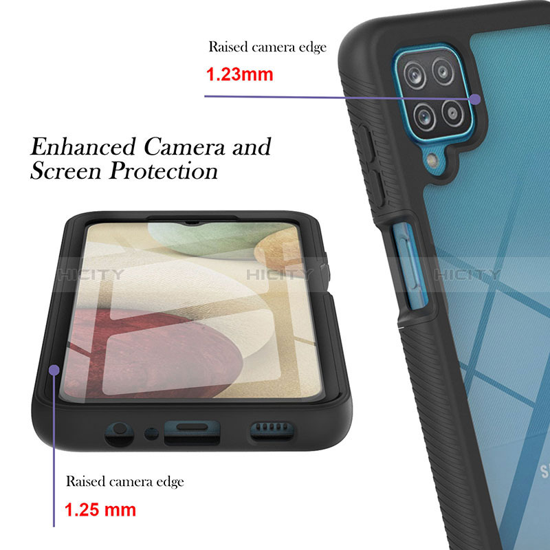Carcasa Bumper Funda Silicona Transparente 360 Grados YB2 para Samsung Galaxy A12