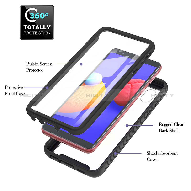 Carcasa Bumper Funda Silicona Transparente 360 Grados YB2 para Samsung Galaxy M01 Core