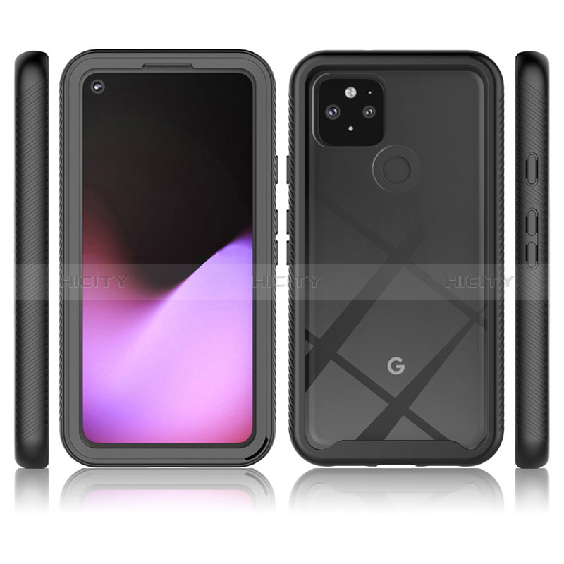 Carcasa Bumper Funda Silicona Transparente 360 Grados ZJ1 para Google Pixel 5