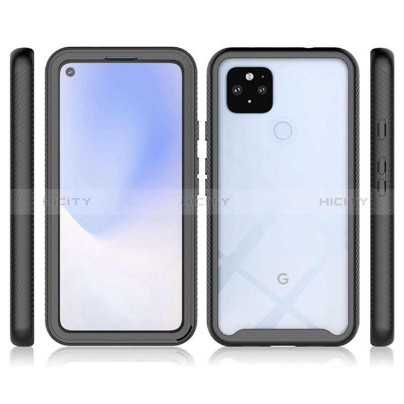 Carcasa Bumper Funda Silicona Transparente 360 Grados ZJ1 para Google Pixel 5 XL 5G