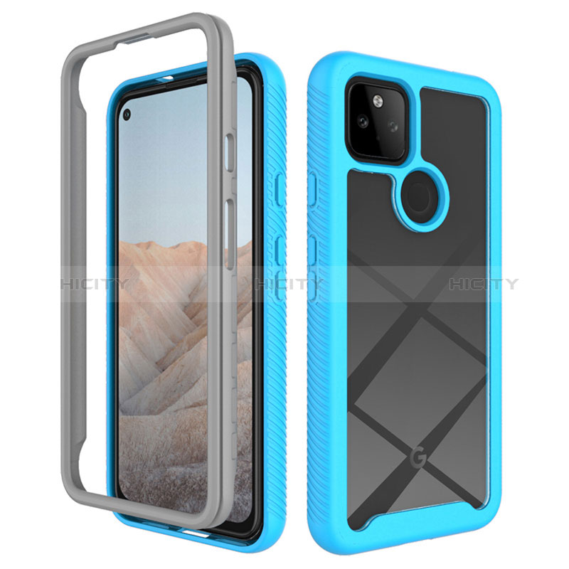 Carcasa Bumper Funda Silicona Transparente 360 Grados ZJ1 para Google Pixel 5a 5G