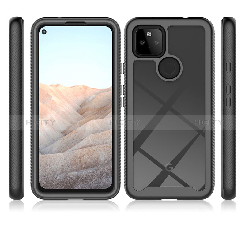 Carcasa Bumper Funda Silicona Transparente 360 Grados ZJ1 para Google Pixel 5a 5G