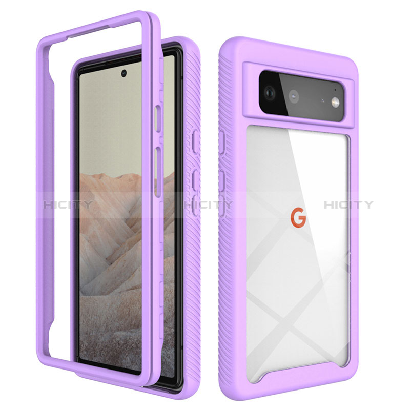 Carcasa Bumper Funda Silicona Transparente 360 Grados ZJ1 para Google Pixel 6 5G