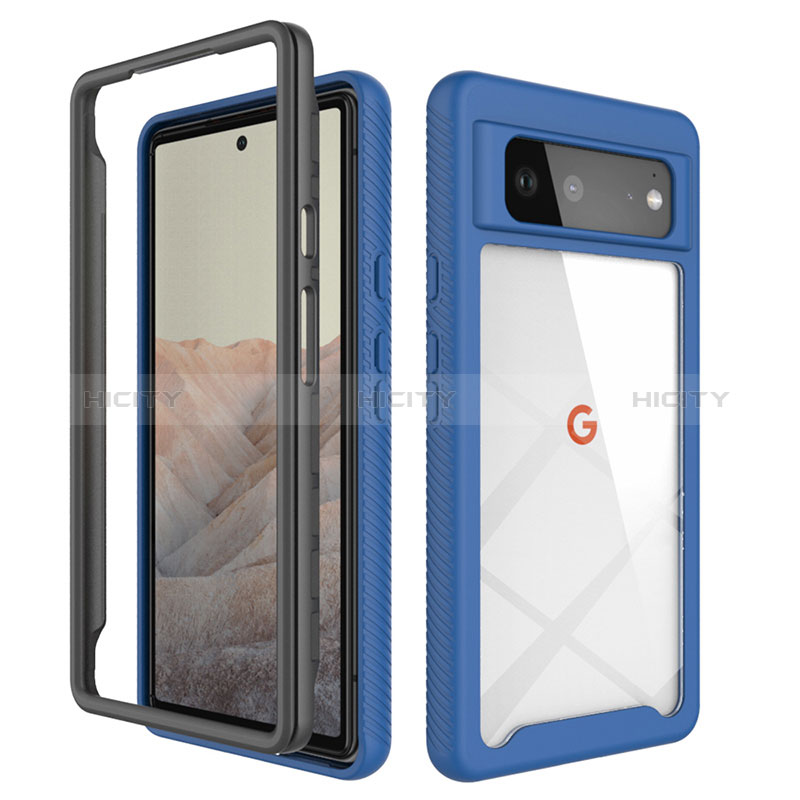 Carcasa Bumper Funda Silicona Transparente 360 Grados ZJ1 para Google Pixel 6 5G