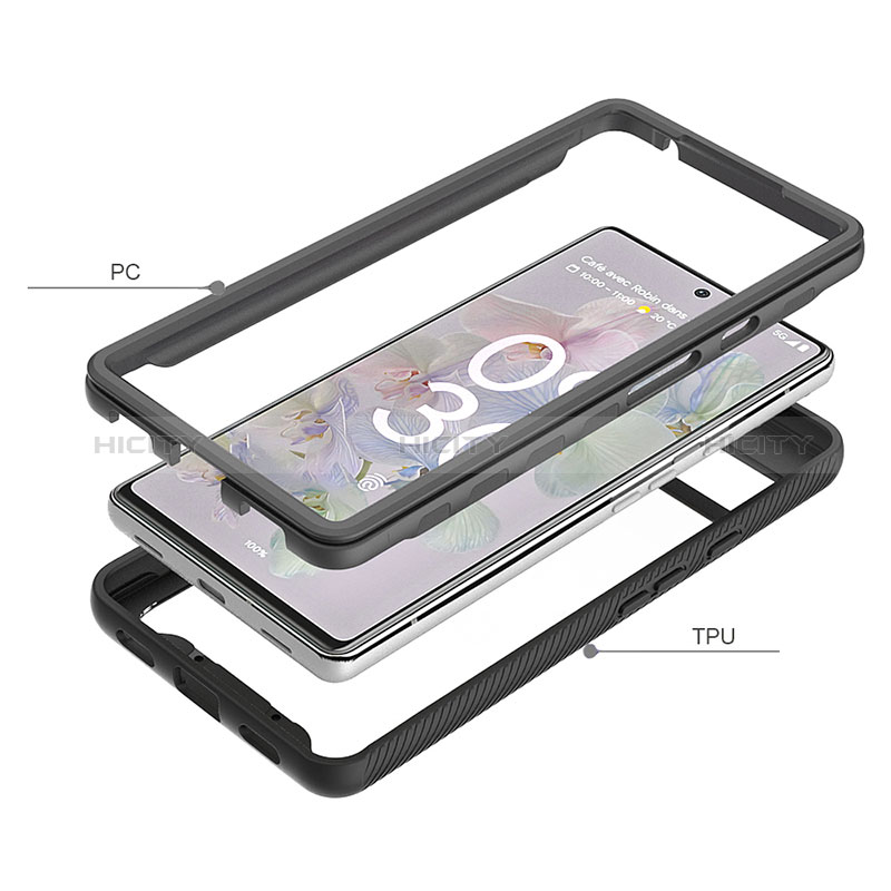 Carcasa Bumper Funda Silicona Transparente 360 Grados ZJ1 para Google Pixel 6a 5G