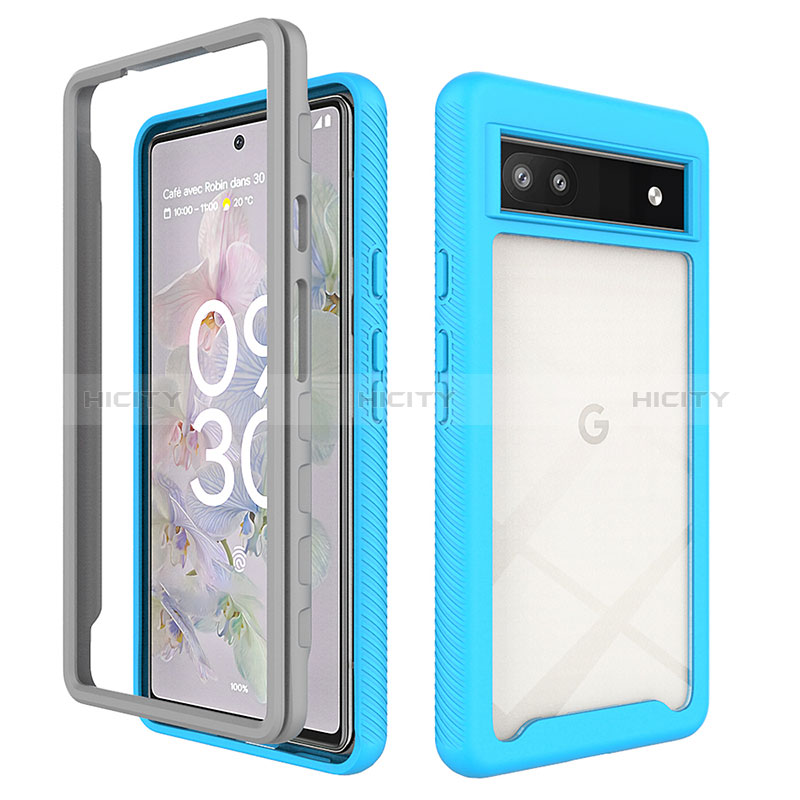 Carcasa Bumper Funda Silicona Transparente 360 Grados ZJ1 para Google Pixel 6a 5G