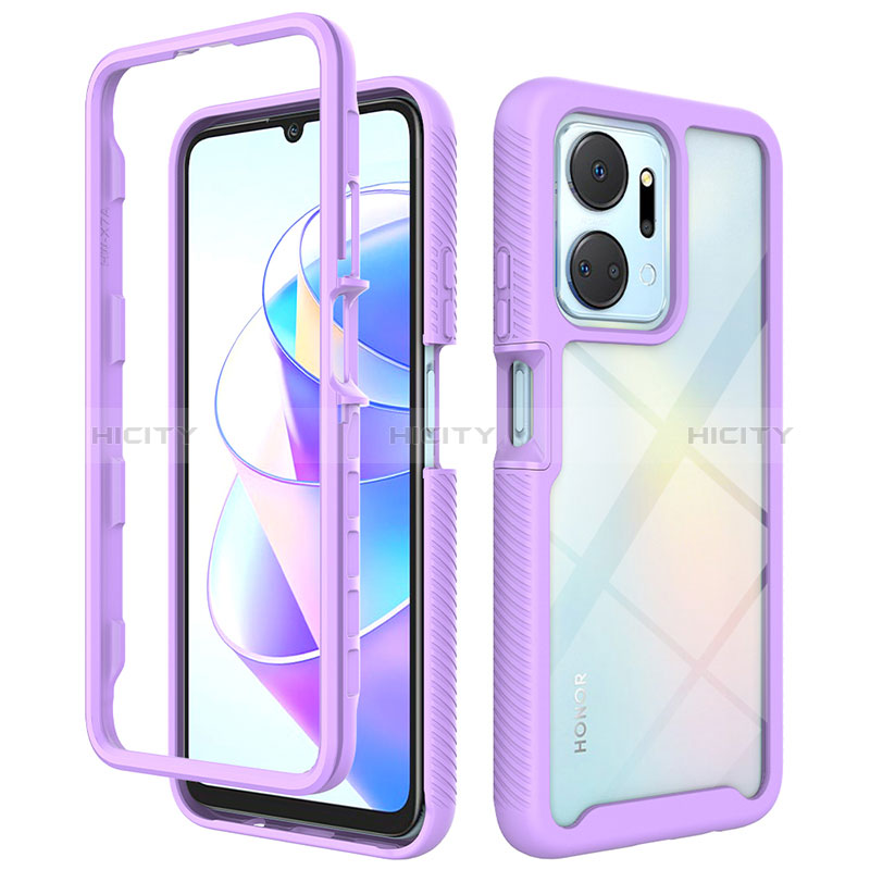 Carcasa Bumper Funda Silicona Transparente 360 Grados ZJ1 para Huawei Honor X7a