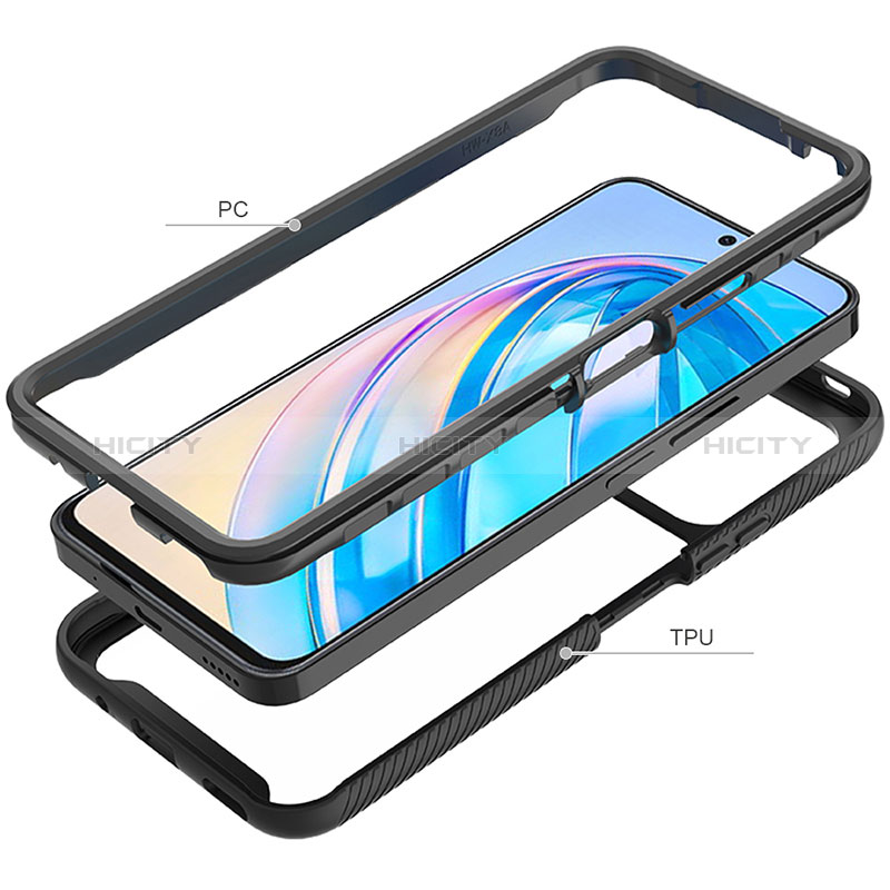 Carcasa Bumper Funda Silicona Transparente 360 Grados ZJ1 para Huawei Honor X8a 4G