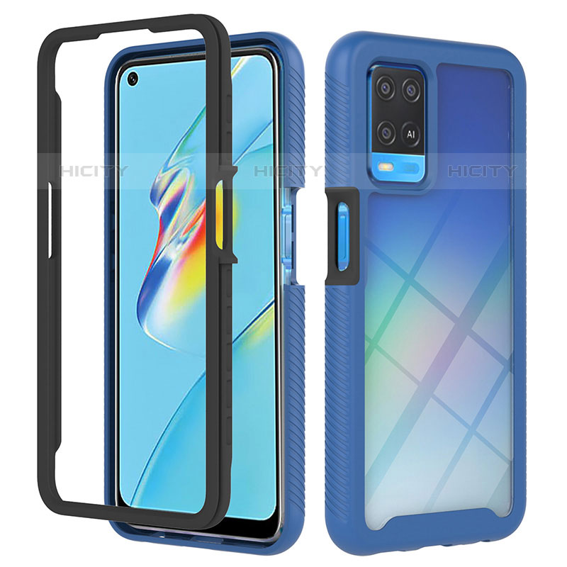 Carcasa Bumper Funda Silicona Transparente 360 Grados ZJ1 para Oppo A54 4G Azul