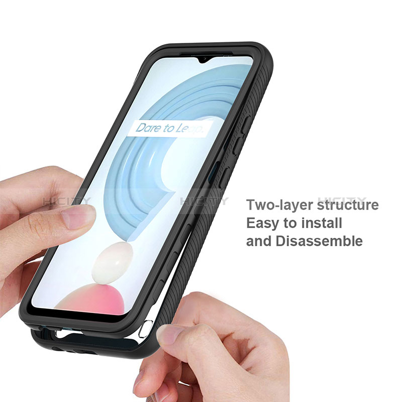 Carcasa Bumper Funda Silicona Transparente 360 Grados ZJ1 para Realme C25Y India