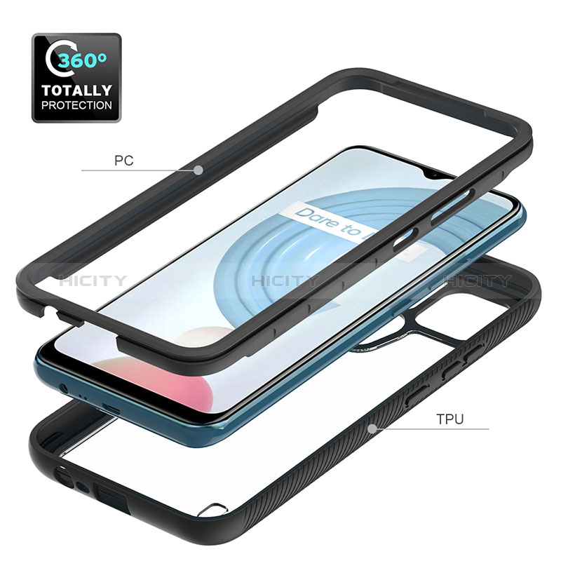 Carcasa Bumper Funda Silicona Transparente 360 Grados ZJ1 para Realme C25Y India