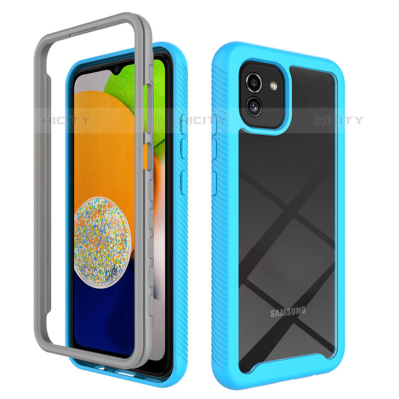 Carcasa Bumper Funda Silicona Transparente 360 Grados ZJ1 para Samsung Galaxy A03