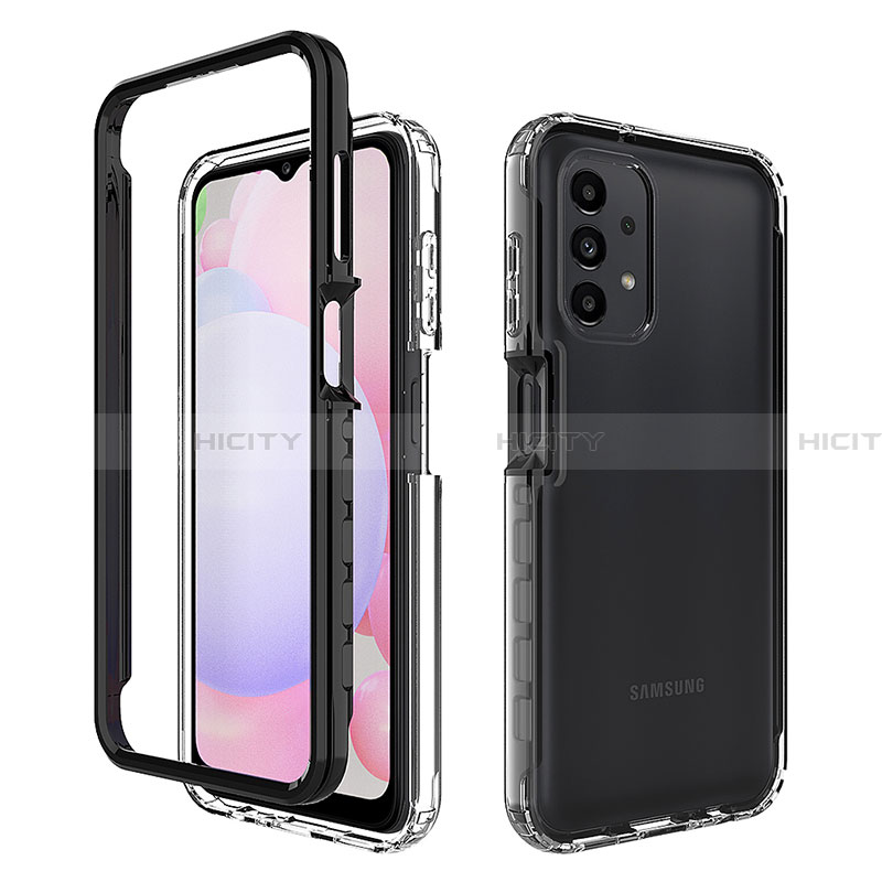 Carcasa Bumper Funda Silicona Transparente 360 Grados ZJ1 para Samsung Galaxy A13 4G Negro