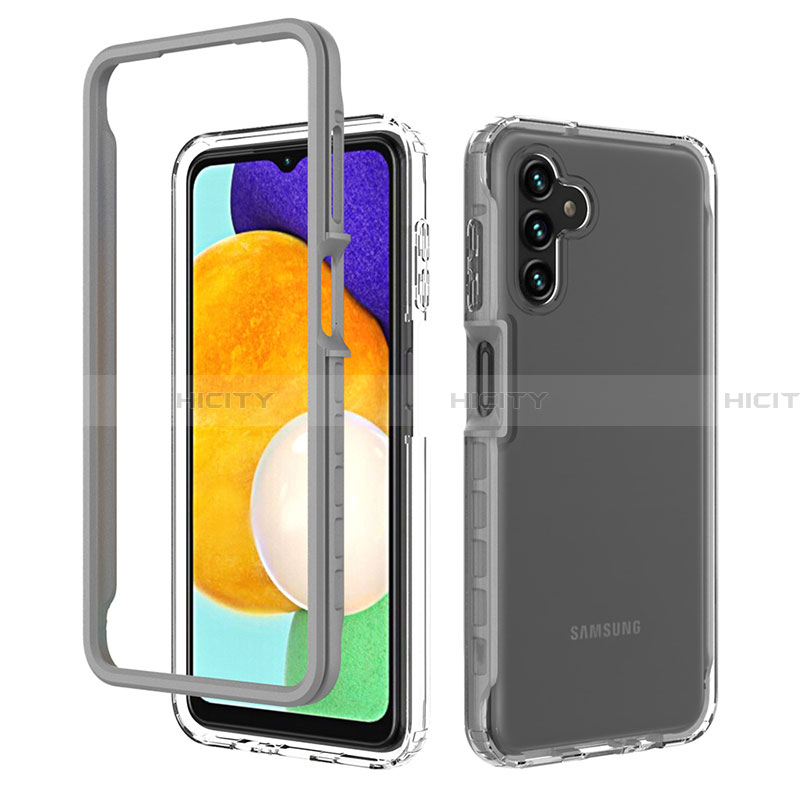 Carcasa Bumper Funda Silicona Transparente 360 Grados ZJ1 para Samsung Galaxy A13 5G Gris