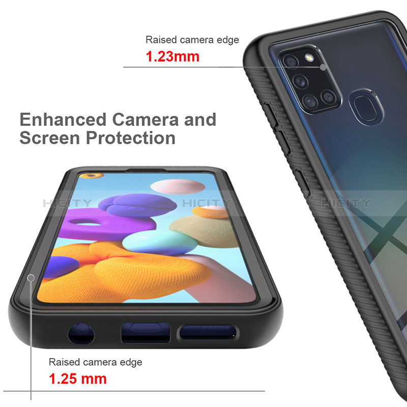 Carcasa Bumper Funda Silicona Transparente 360 Grados ZJ1 para Samsung Galaxy A21s