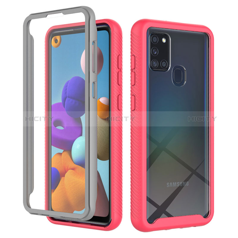 Carcasa Bumper Funda Silicona Transparente 360 Grados ZJ1 para Samsung Galaxy A21s