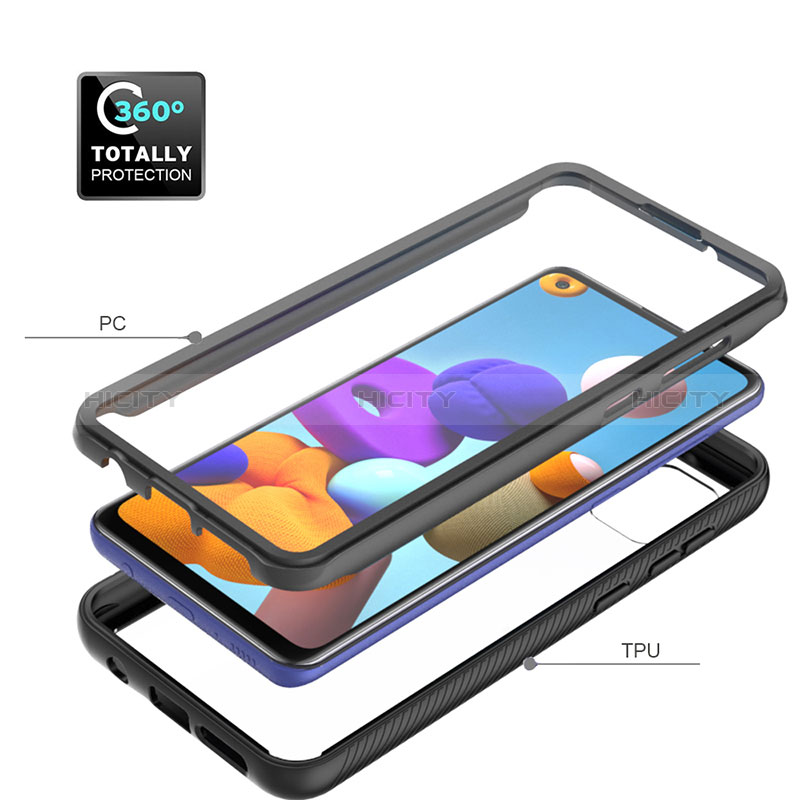 Carcasa Bumper Funda Silicona Transparente 360 Grados ZJ1 para Samsung Galaxy A21s