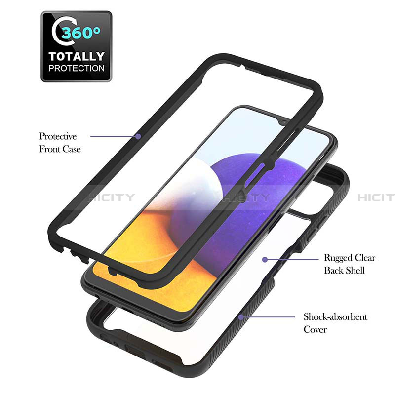 Carcasa Bumper Funda Silicona Transparente 360 Grados ZJ1 para Samsung Galaxy A22 5G