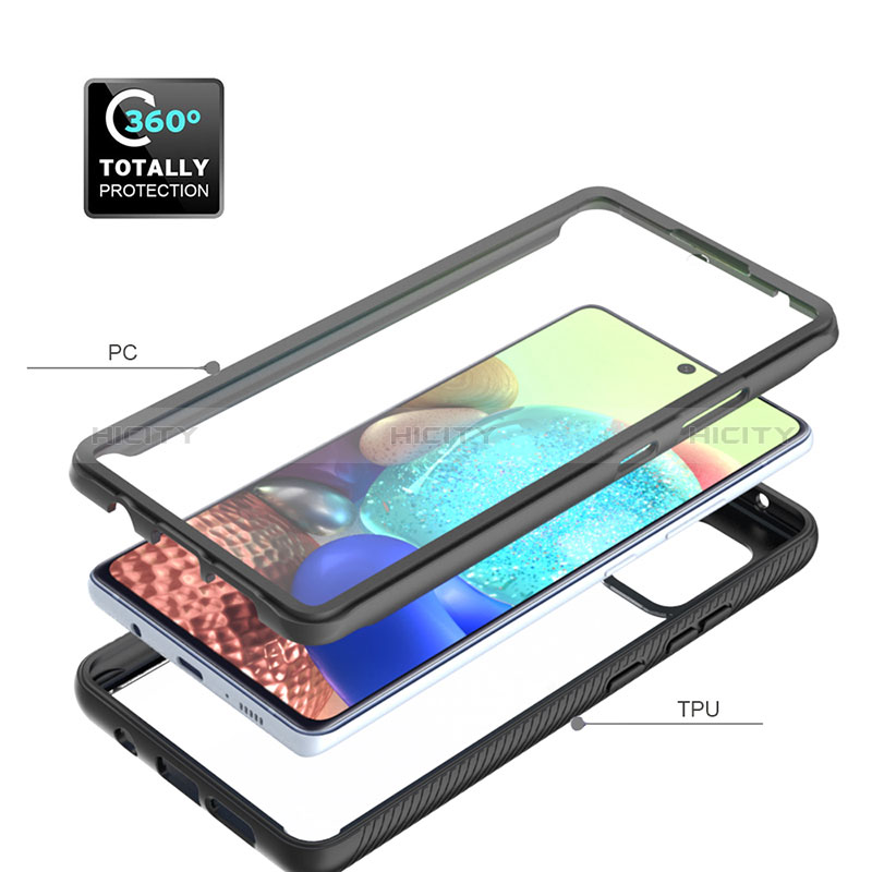 Carcasa Bumper Funda Silicona Transparente 360 Grados ZJ1 para Samsung Galaxy A71 4G A715