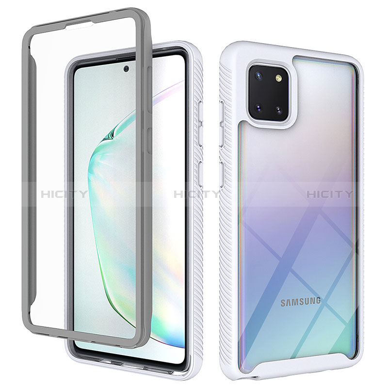 Carcasa Bumper Funda Silicona Transparente 360 Grados ZJ1 para Samsung Galaxy M60s Blanco