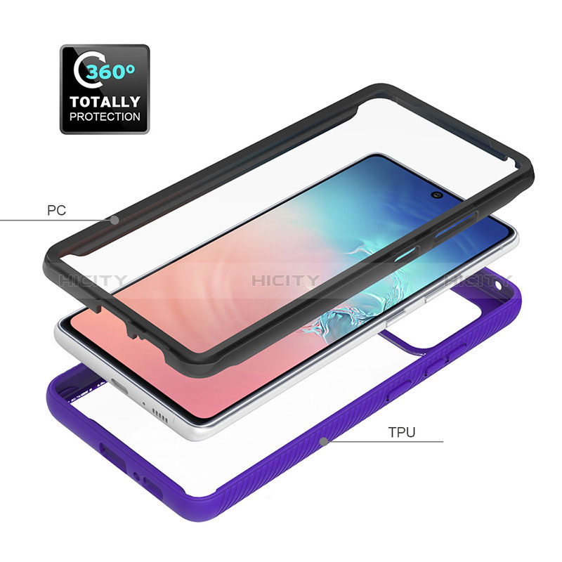 Carcasa Bumper Funda Silicona Transparente 360 Grados ZJ1 para Samsung Galaxy S10 Lite