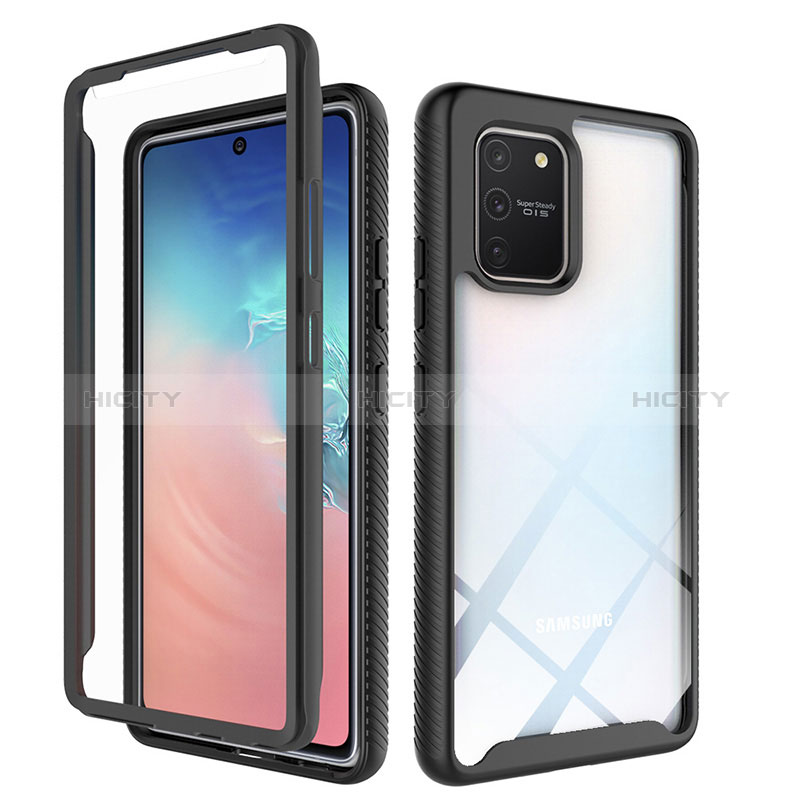 Carcasa Bumper Funda Silicona Transparente 360 Grados ZJ1 para Samsung Galaxy S10 Lite Negro